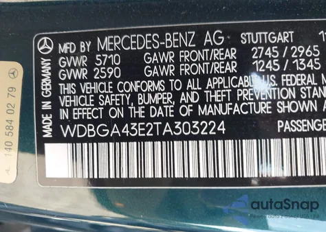 1996 Mercedes-Benz S 420 z USA, uszkodzony, nr VIN WDBGA43E2TA303224